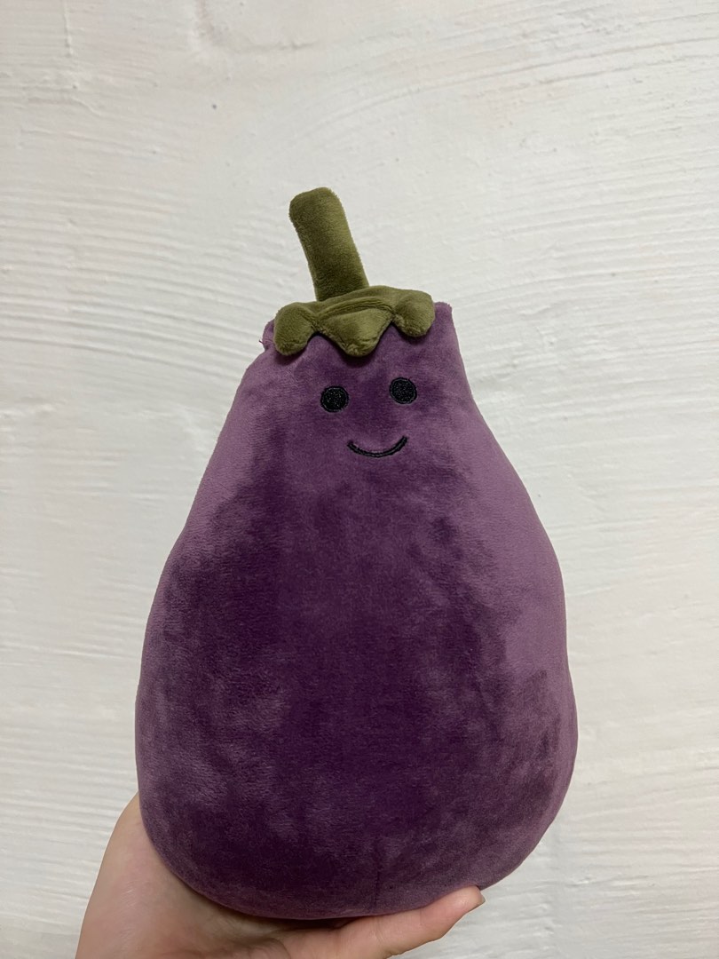 mr eggplant plushie, Hobbies & Toys, Toys & Games on Carousell