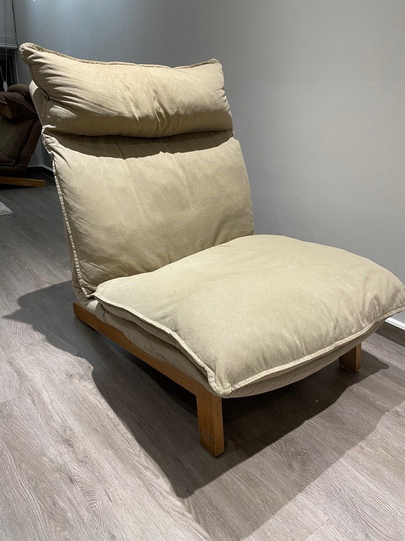 MUJI HIGH BACK Lounge Sofa (Beige), Furniture & Home Living, Furniture, Other Home Furniture on