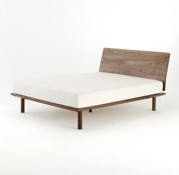 Muji Walnut Double Queen Size Bed Frame, Drawer Set, Head Board, Wooden