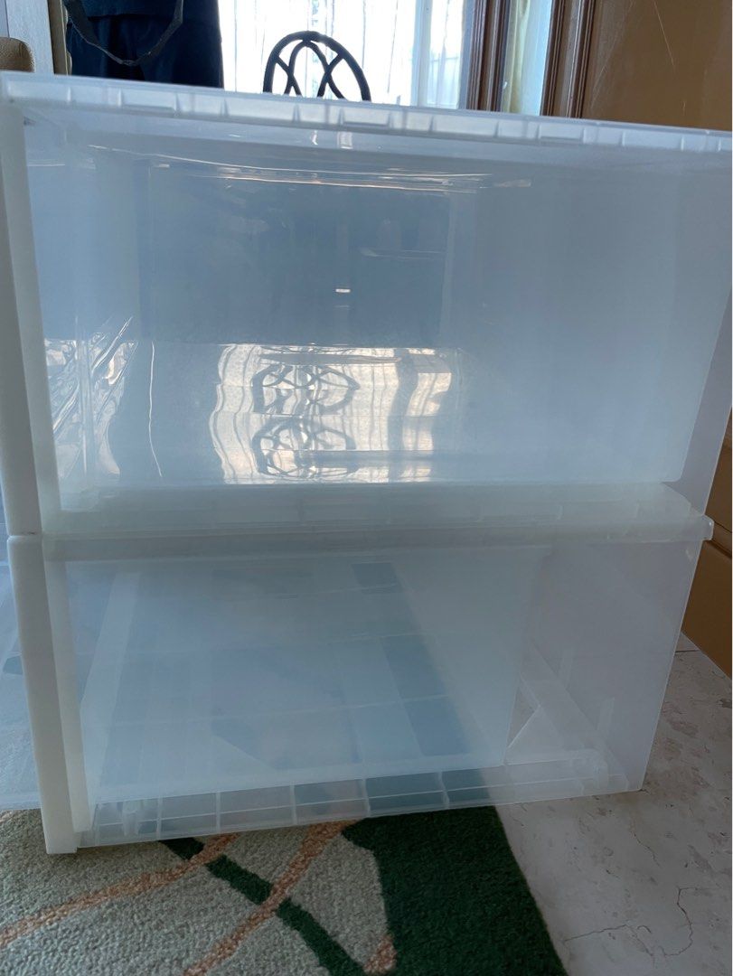 Muji Wide Drawer Storage boxes., Furniture & Home Living, Home