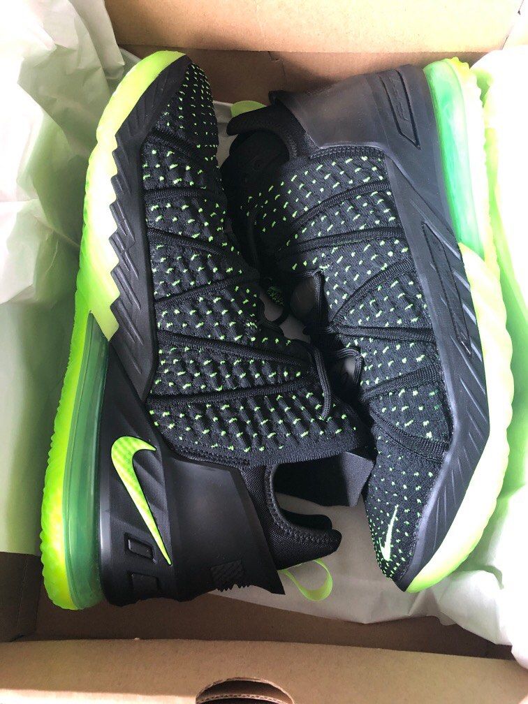 NIKE LEBRON 18 DUNKMAN GREEN BLACK ELECTRIC Men s Fashion