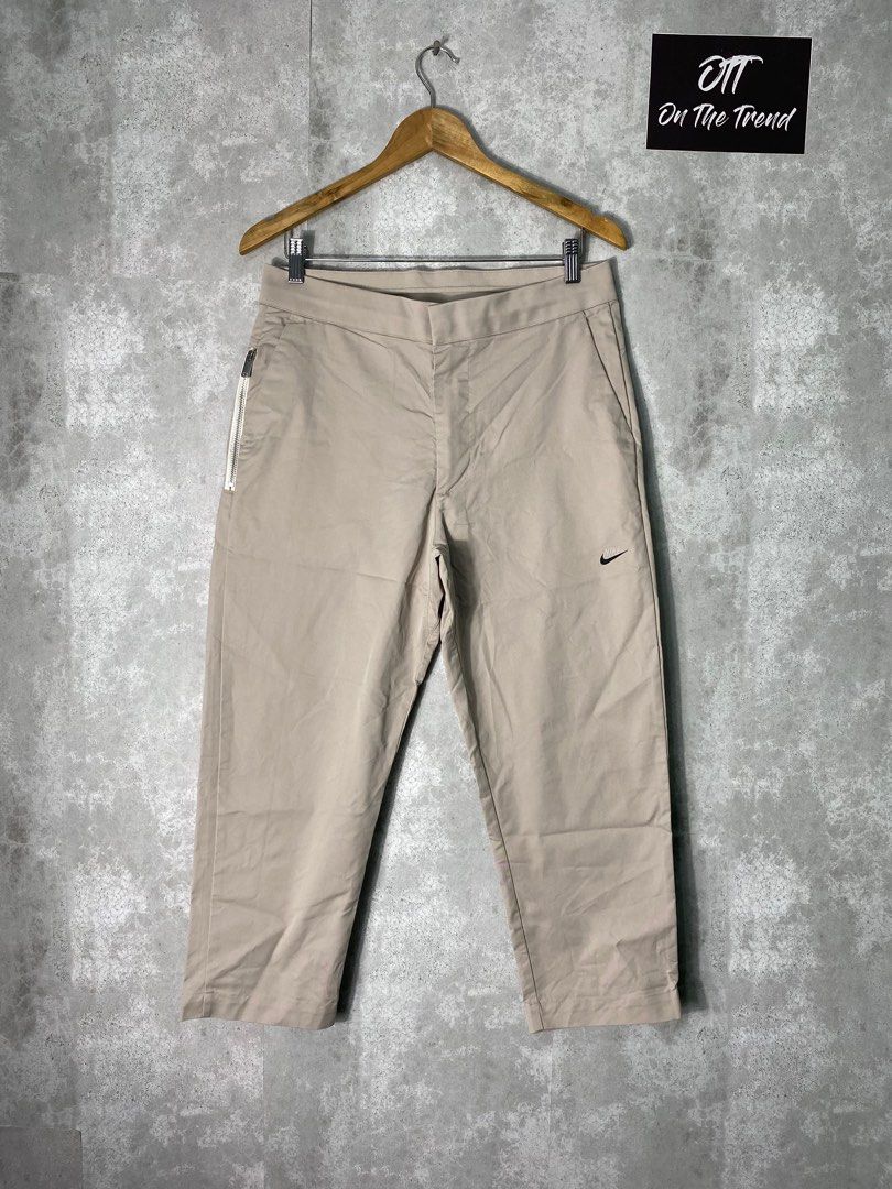 nike cropped woven trousers