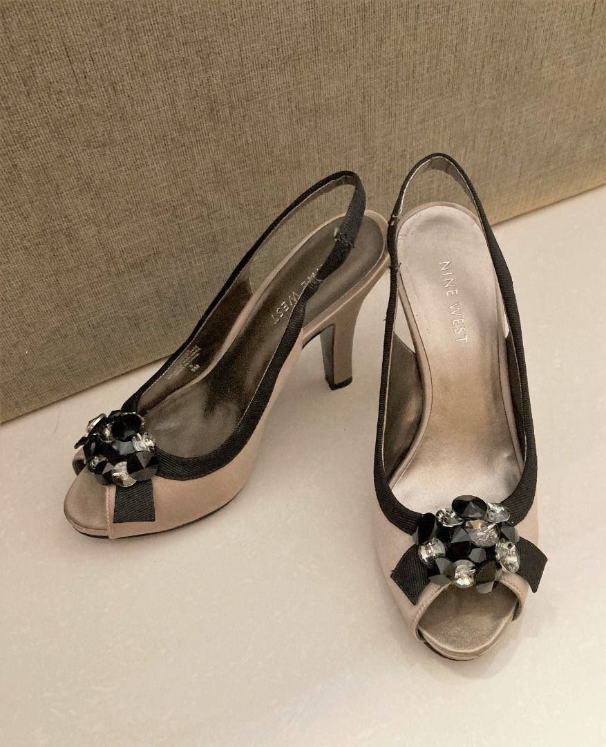 Nine west hot sale taupe heels