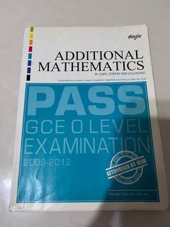 O Level A Maths TYS