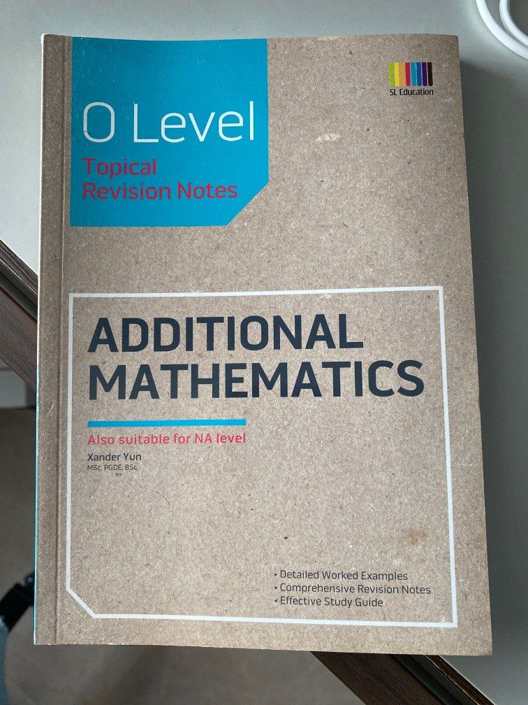 O Level Topical Revision Notes Additional Mathematics, Hobbies & Toys ...