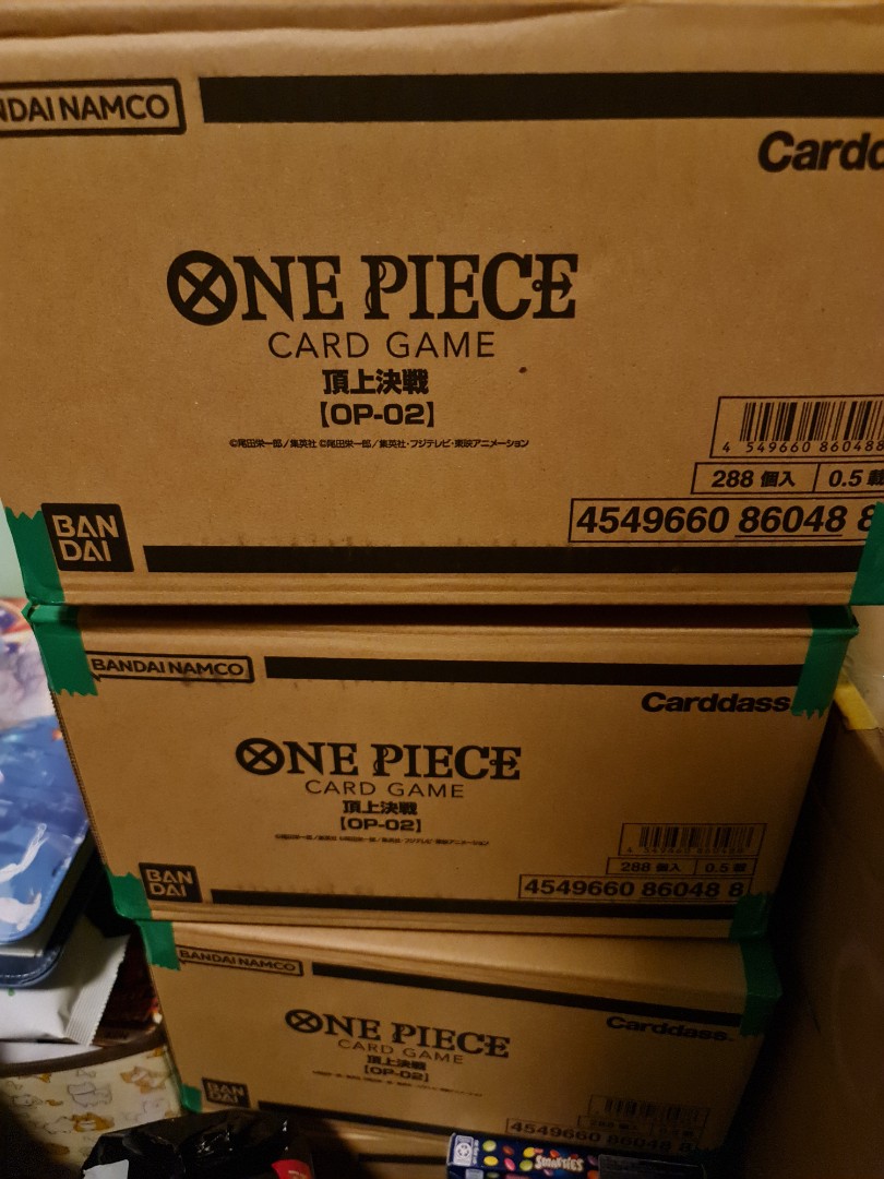 NOW READY STOCK 3X One Piece OP02 Booster Carton/Box, Hobbies