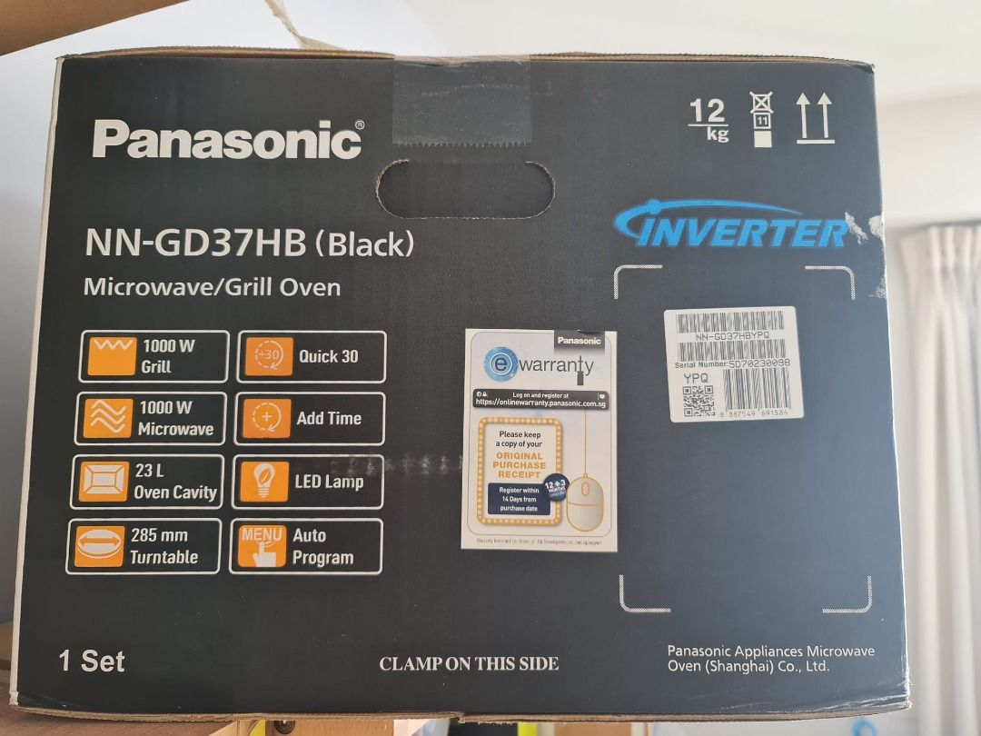Panasonic Microwave/Grill oven NN-GD37HB, TV & Home Appliances, Kitchen ...