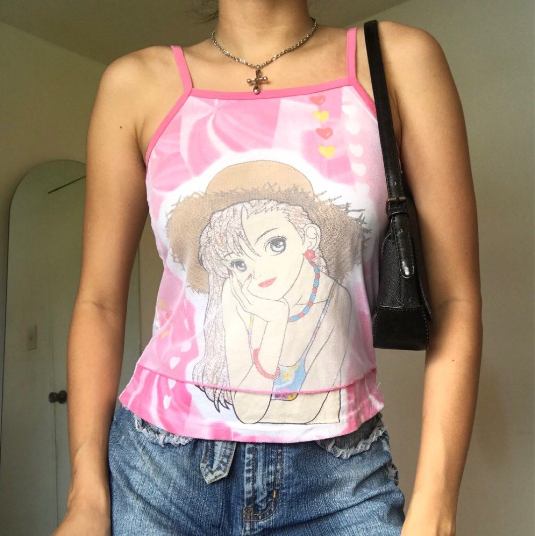 Anime Girl With Tank Top PNG Image  Transparent PNG Free Download on  SeekPNG