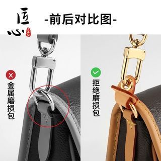 Pre order: Baguette bag crossbody strap LV. Diane. anti-wear buckle leather  shoulder strap adjustment transformation high-end spring ring accessori