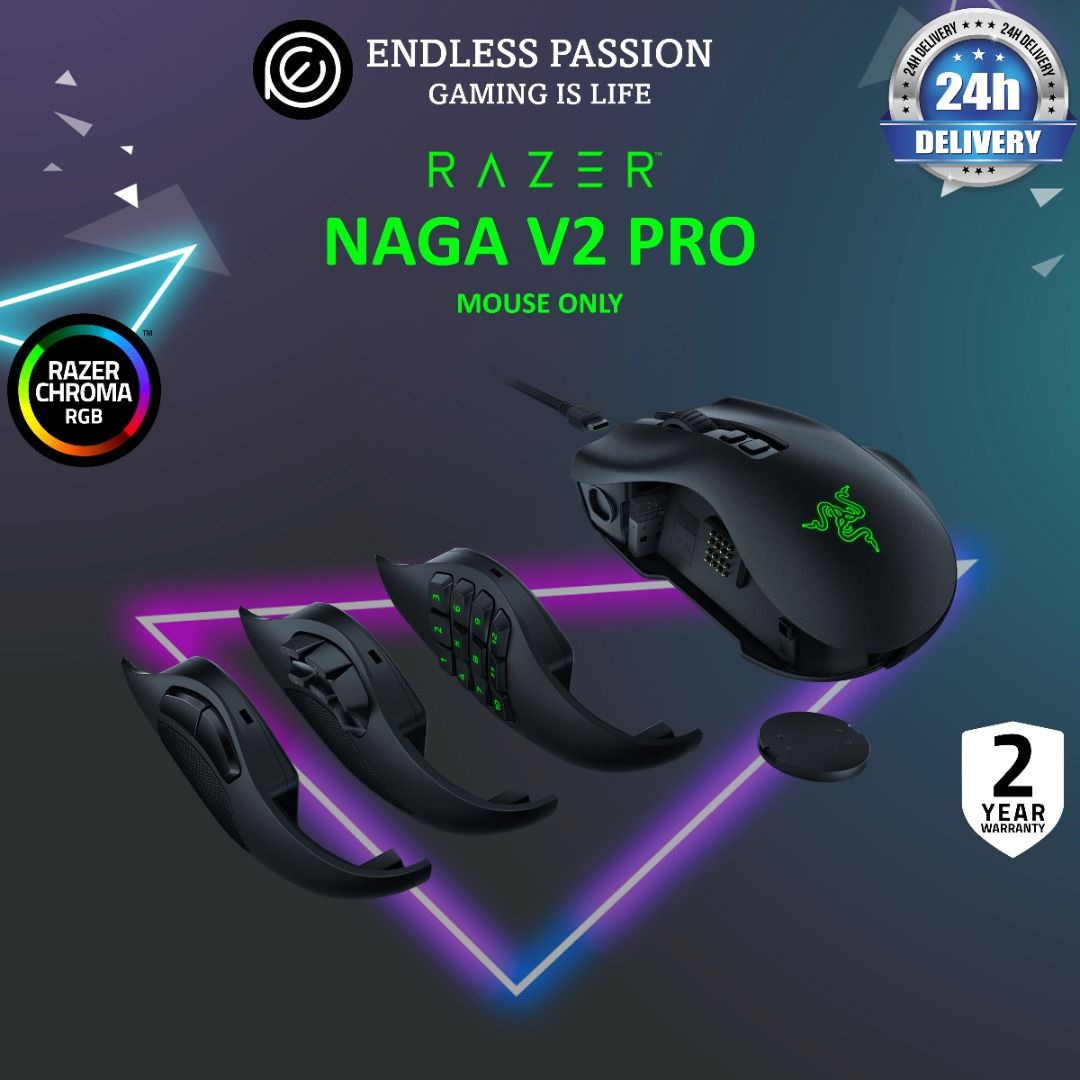 Razer Naga V2 Pro, 電腦＆科技, 電腦周邊及配件, 電腦滑鼠及相關