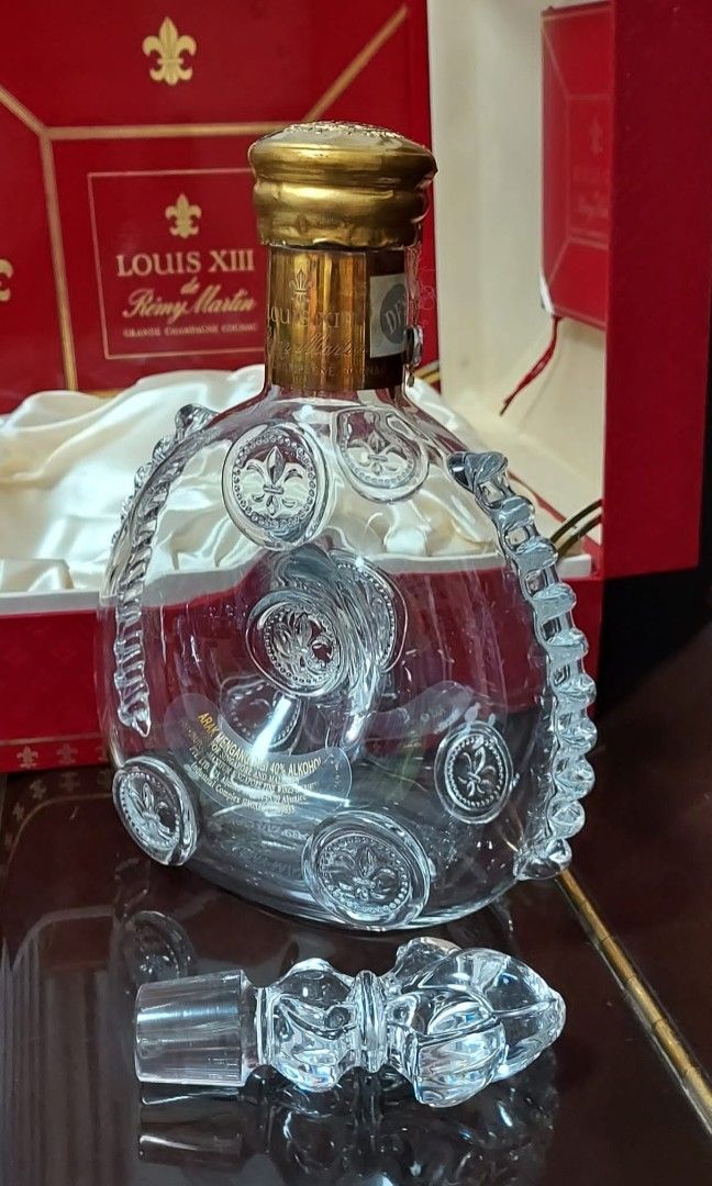Remy Martin Louis XIII Cognac Crystal Empty Bottle, Food & Drinks,  Alcoholic Beverages on Carousell