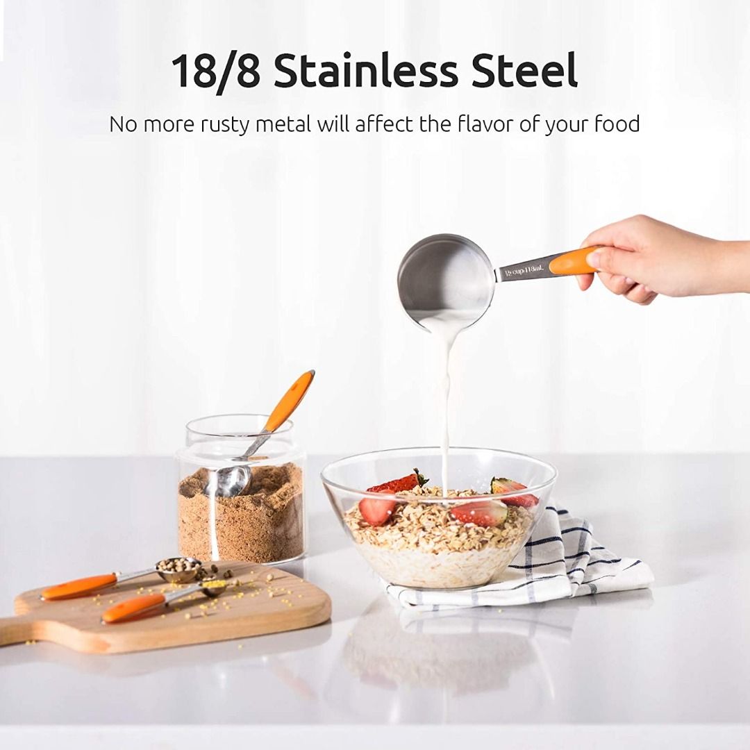 [sg stock] U-Taste 18/8 Stainless Steel Measuring Cups and Spoons Set ...