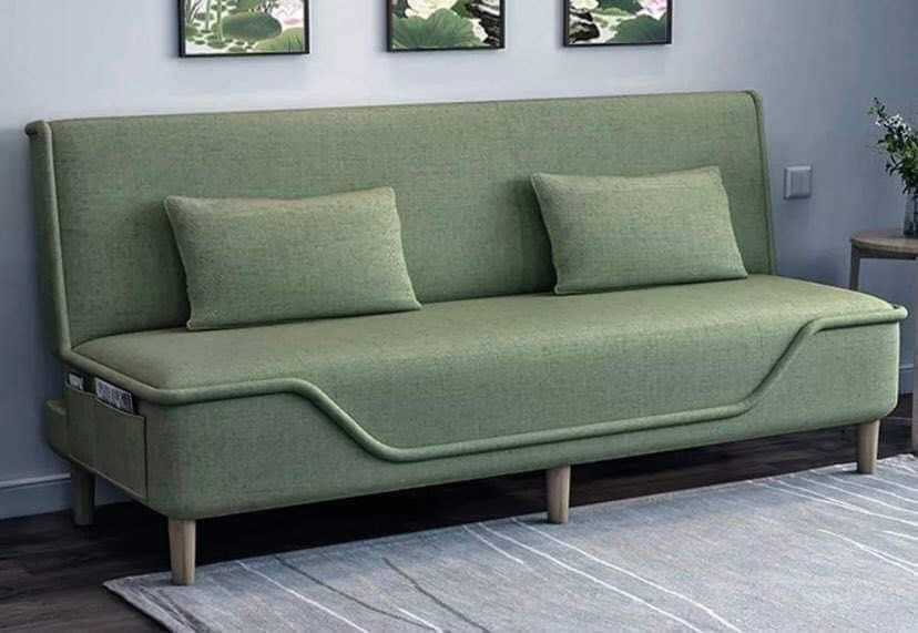 Sofa bed (Category: Sofas) located in Valenzuela. Submitted by mhegz.25 (Listing ID 1199373425, Image 2). Description: Modern simple style living room Furnitures lounge sofa chair double Fold sofa bed features folding functions Fabric+Metal sofa feet+Metal frame 150cm 180cm Inbox me📩.