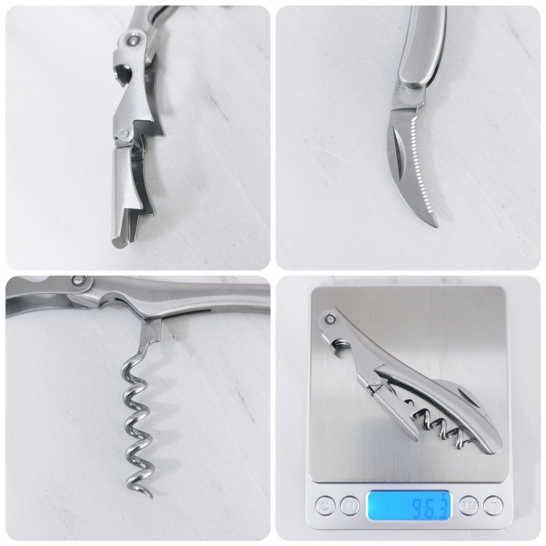 Stainless Steel Professional Wine Opener Sommelier Corkscrew Key Spiral