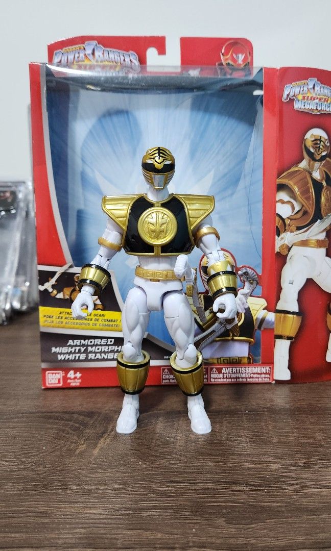 Super Rare 2004 Bandai Power Rangers Armored White Ranger, Hobbies