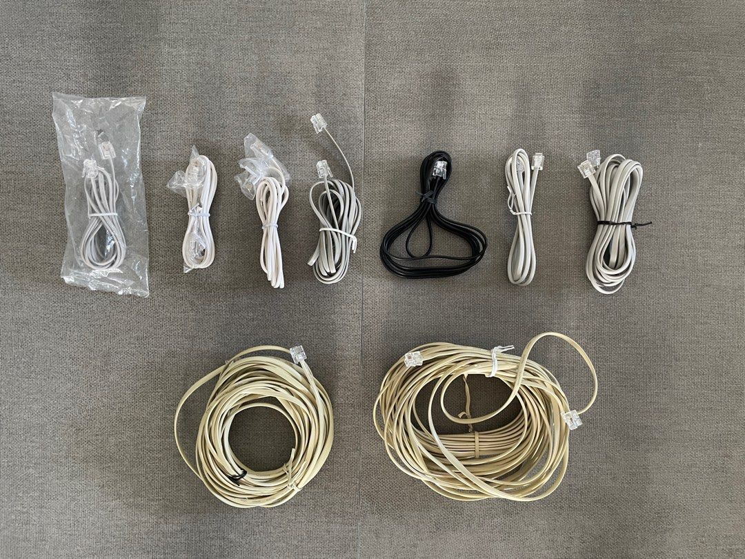 Telephone Cable. LAN cable and All other cables, Computers