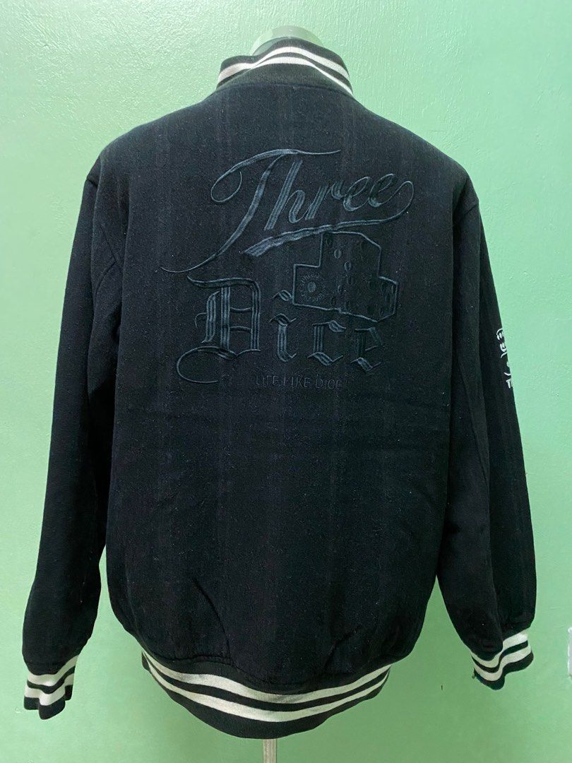 Three Dice Varsity Jacket, Men's Fashion, Coats, Jackets and Outerwear