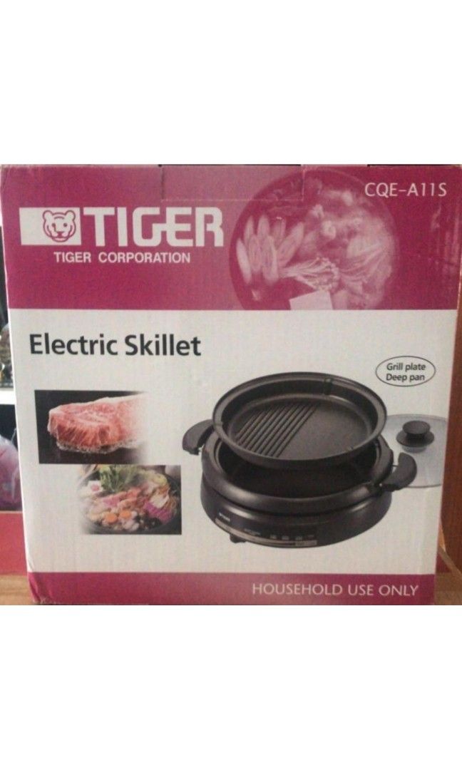 BNIB Tiger Electric skillet CQEA11S, Furniture & Home Living