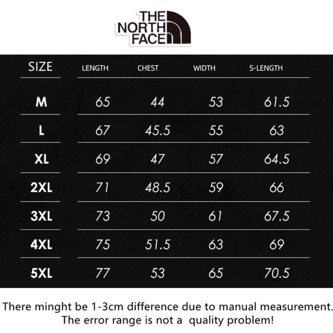 Tnf North Face Jacket Size Chart Clothing What Size Is M In North