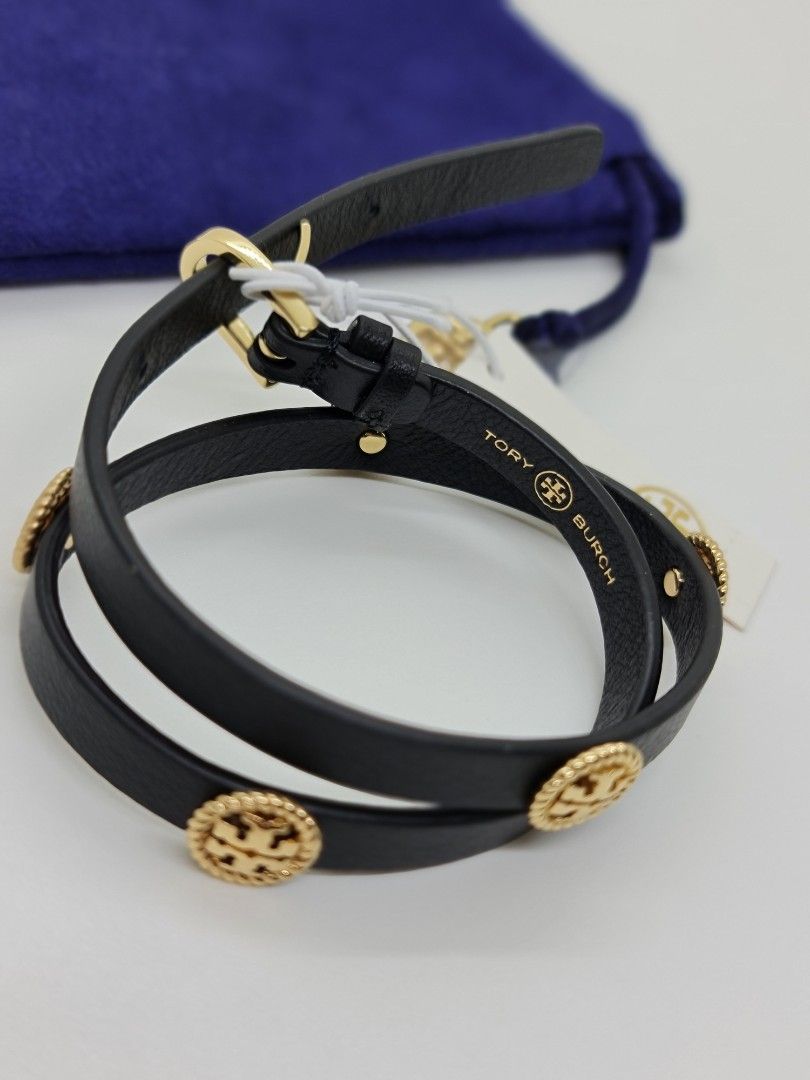Tory Burch Rope Logo Thin Double Wrap Bracelet Black, Women's Fashion,  Watches & Accessories, Other Accessories on Carousell