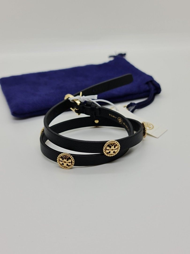 Tory Burch Rope Logo Thin Double Wrap Bracelet Black, Women's Fashion,  Watches & Accessories, Other Accessories on Carousell