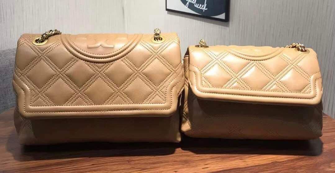 Tory Burch Soft Fleming Convertible Shoulder Bag in Tiramisu Women s Fashion Bags Wallets Shoulder Bags on Carousell