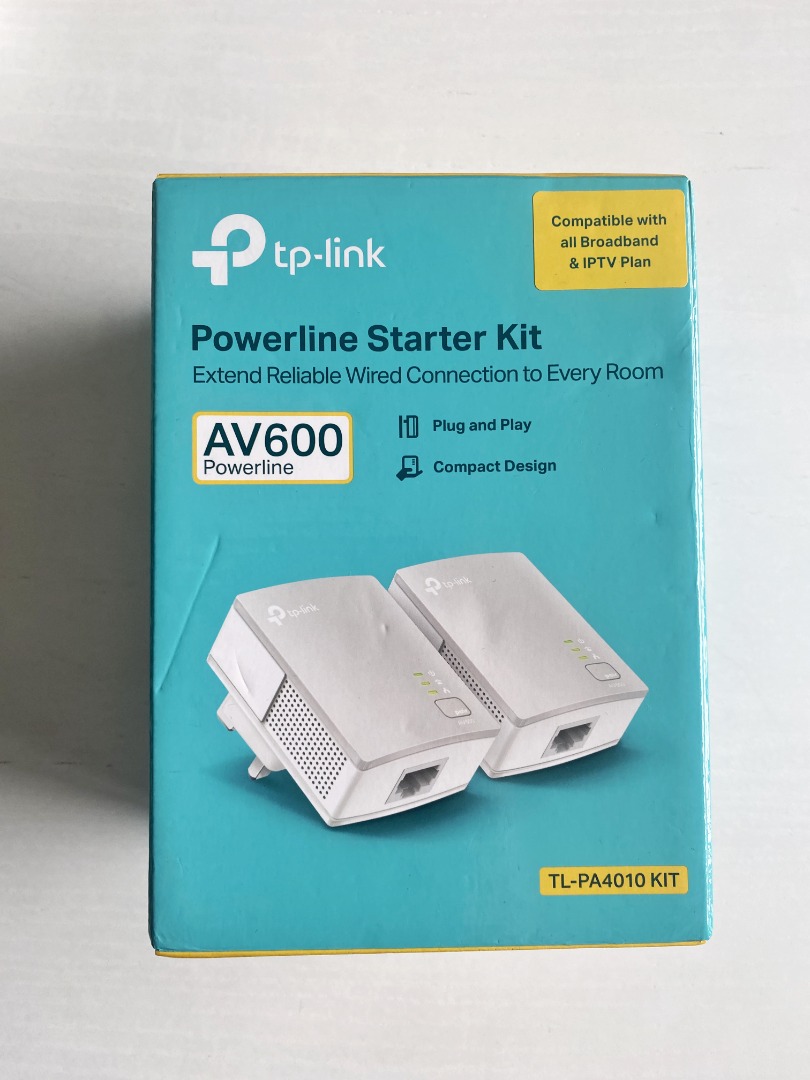 TPLINK TLPA4010 Powerline Kit Adapter Extender, Computers