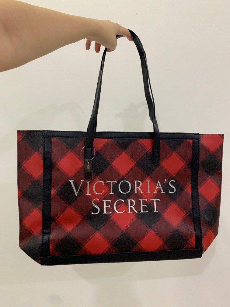 victoria secret red tote bag