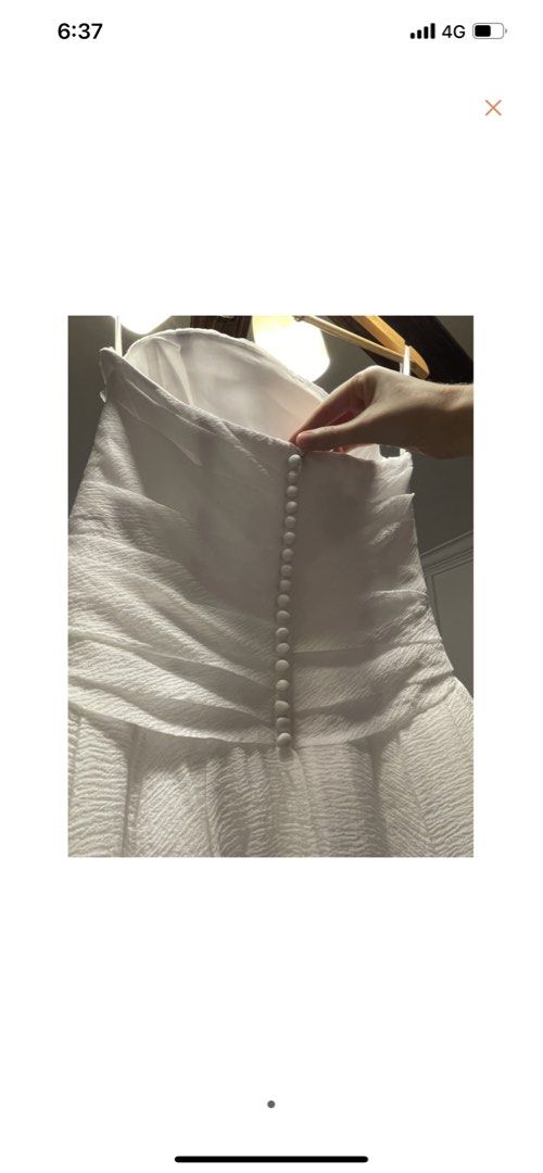 White by vera wang textured best sale organza wedding dress