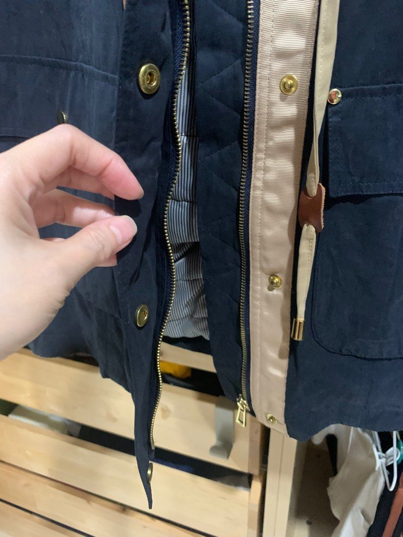 Winter Jacket (Category: Coats, Jackets and Outerwear) located in Singapore. Submitted by meipee (Listing ID 1199301019, Image 8). Description: Navy blue Zara Winter Jacket. Perfect condition. PTP is 50cm. Length of jacket is 78cn. I bought it for $169 previously. .