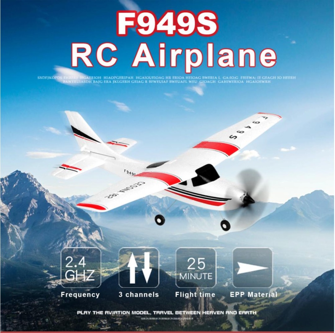 WLtoys 949s Cessna 182 3 channel RC Glider Airplane 360 Flip Gyro, Hobbies & Toys, Toys & Games