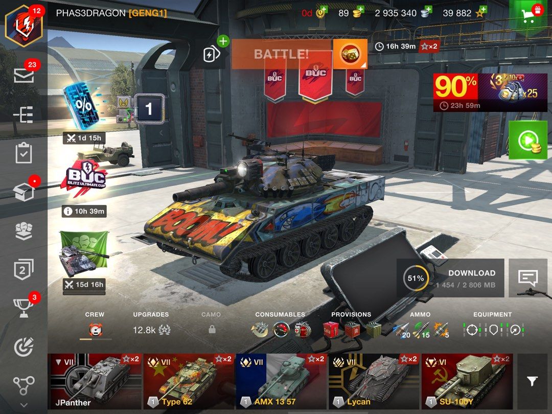 World of tanks blitz account, Video Gaming, Gaming Accessories, Game Gift  Cards & Accounts on Carousell