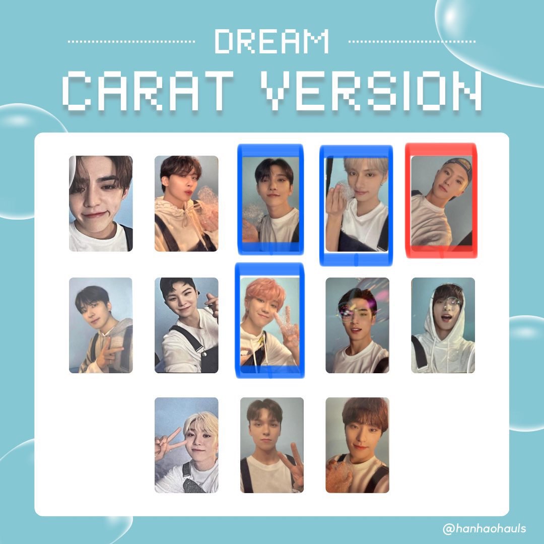 wtt seventeen japan dream album carat version photocard