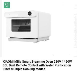 XIAOMI Mijia Smart Steaming Oven 220V 1450W 30L Dual Remote Control with Water Purification Filter Multiple Cooking Modes