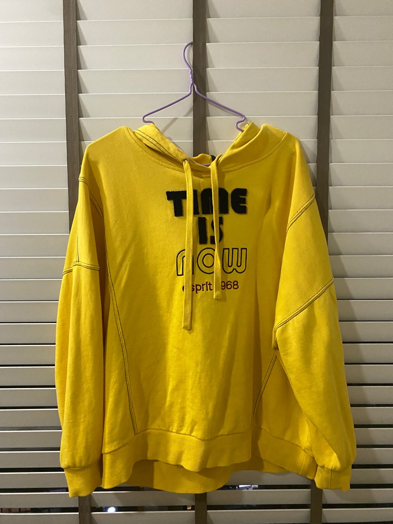 yellow hoodie, Women's Fashion, Coats, Jackets and Outerwear on Carousell