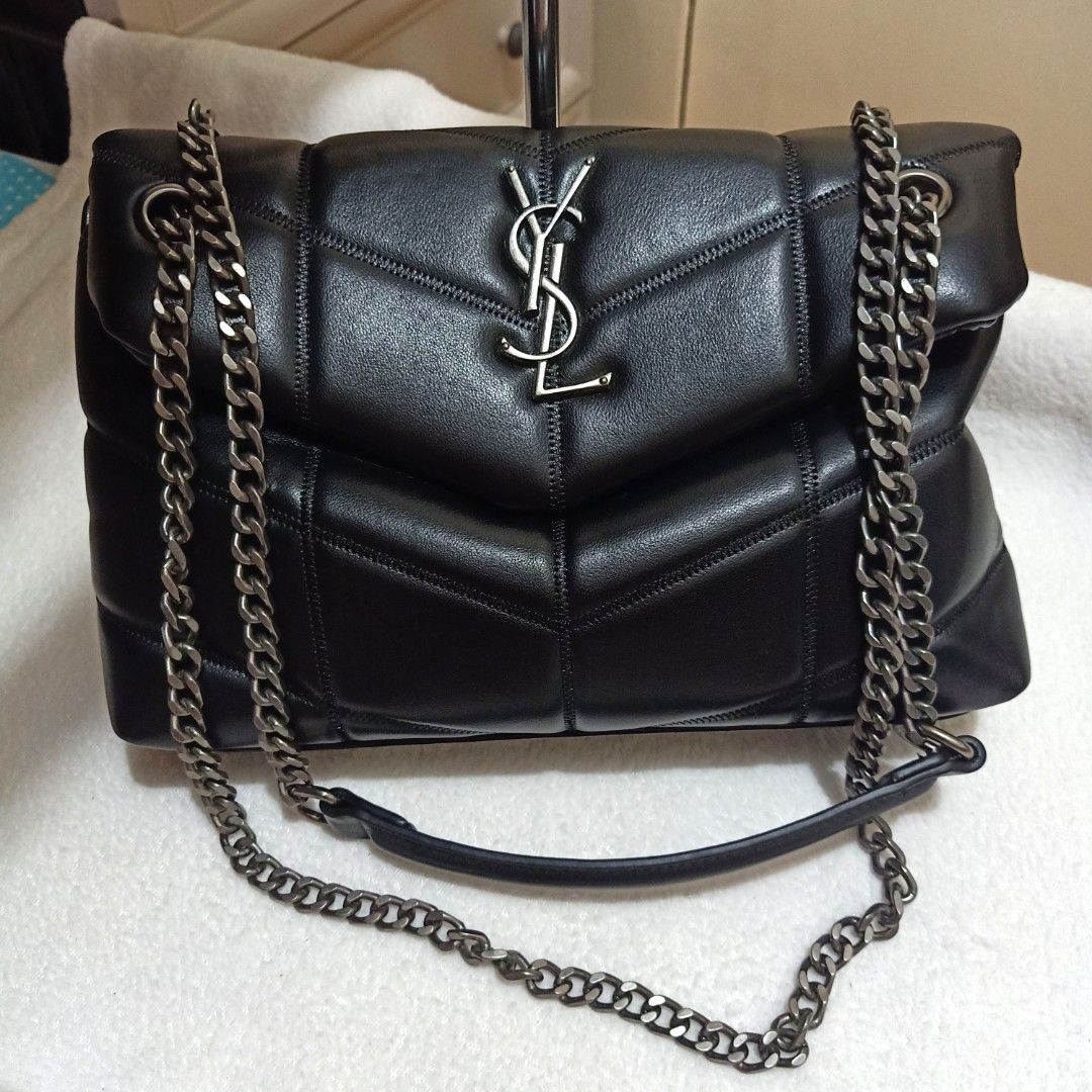 YSL LouLou Chain Bag All Black, Luxury, Bags & Wallets on Carousell