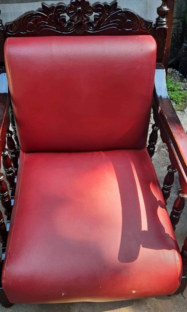 2pc Solid Narra and Original Leather Foam (Category: Sofas) located in Quezon City. Submitted by amara0914 (Listing ID 1199450351, Image 1). Description: For Sale 2nd hand Very Good Condition Minimal Scratches 2pc Solid Narra and Original Leather Foam Sofa.