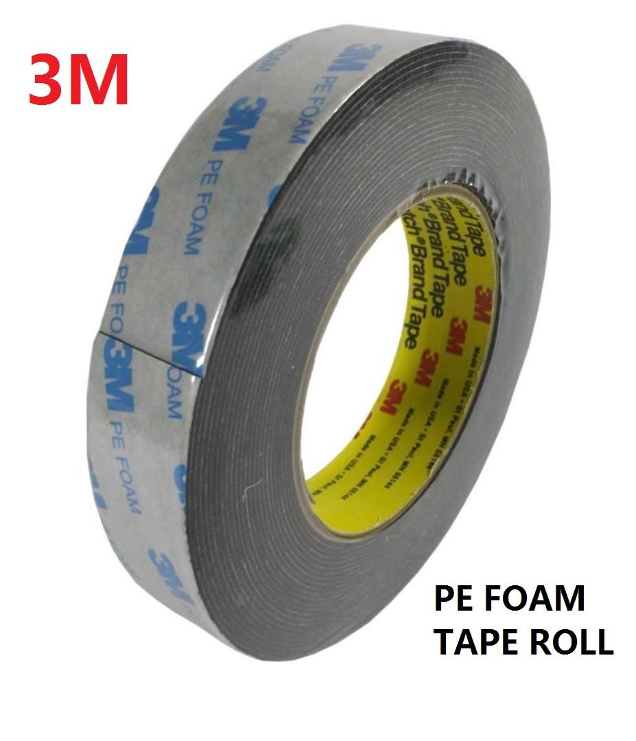 3M PE FOAM TAPE Strong Adhesive Multi Purpose Non Sticky Plastic ...