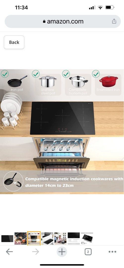 34 inch cooktop electric