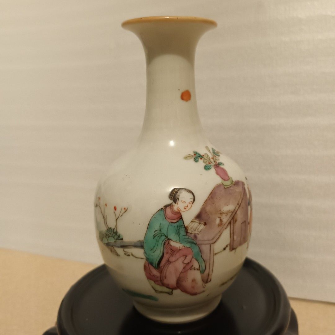 花瓶 同治年製 粉彩 古美術 唐物 唐詩 清代 qing tongzhi vase Latest Best Selling Praise Recommendation