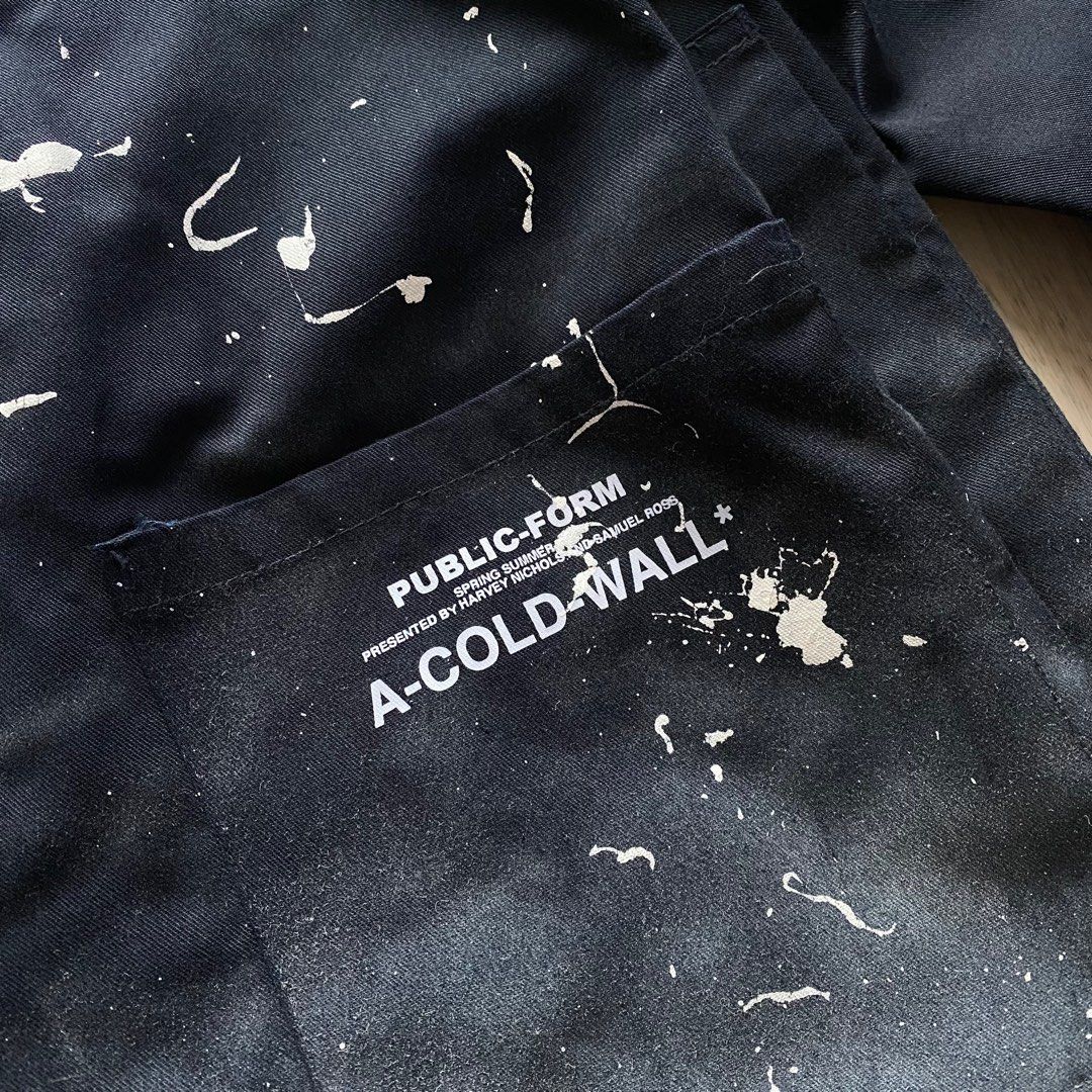 A Cold Wall Distressed Paint Splatter Lab Trench Coat