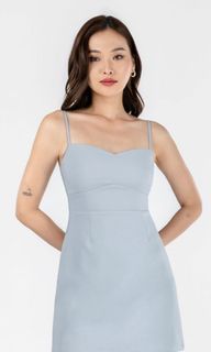 ADA SWEETHEART CURVED TRIM SKORTS DRESS (FROST BLUE)