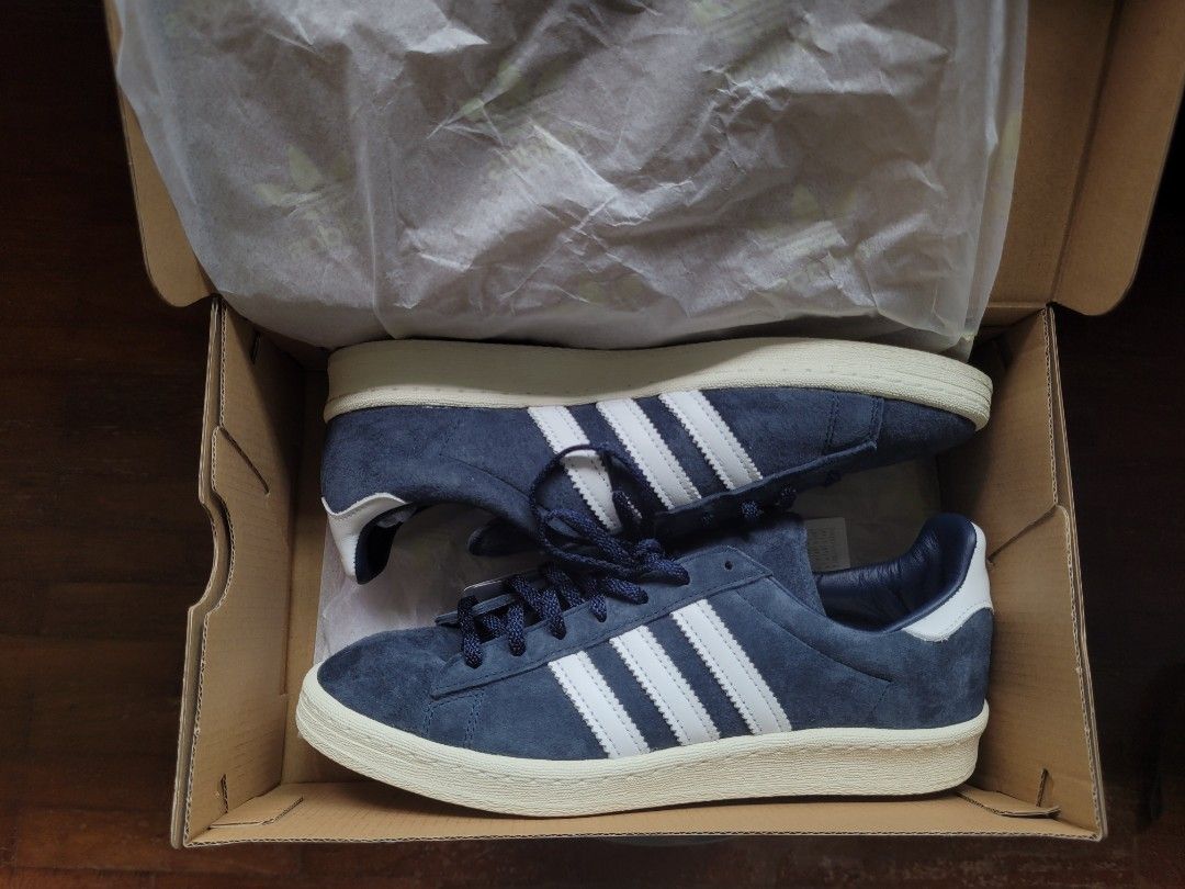 Con conducir Juntar Adidas Campus 80s (Navy and White), Men's Fashion, Footwear, Sneakers on  Carousell