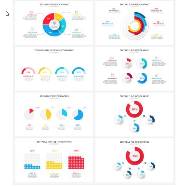 Animated Excel Data Charts PowerPoint Presentation Template, Computers ...