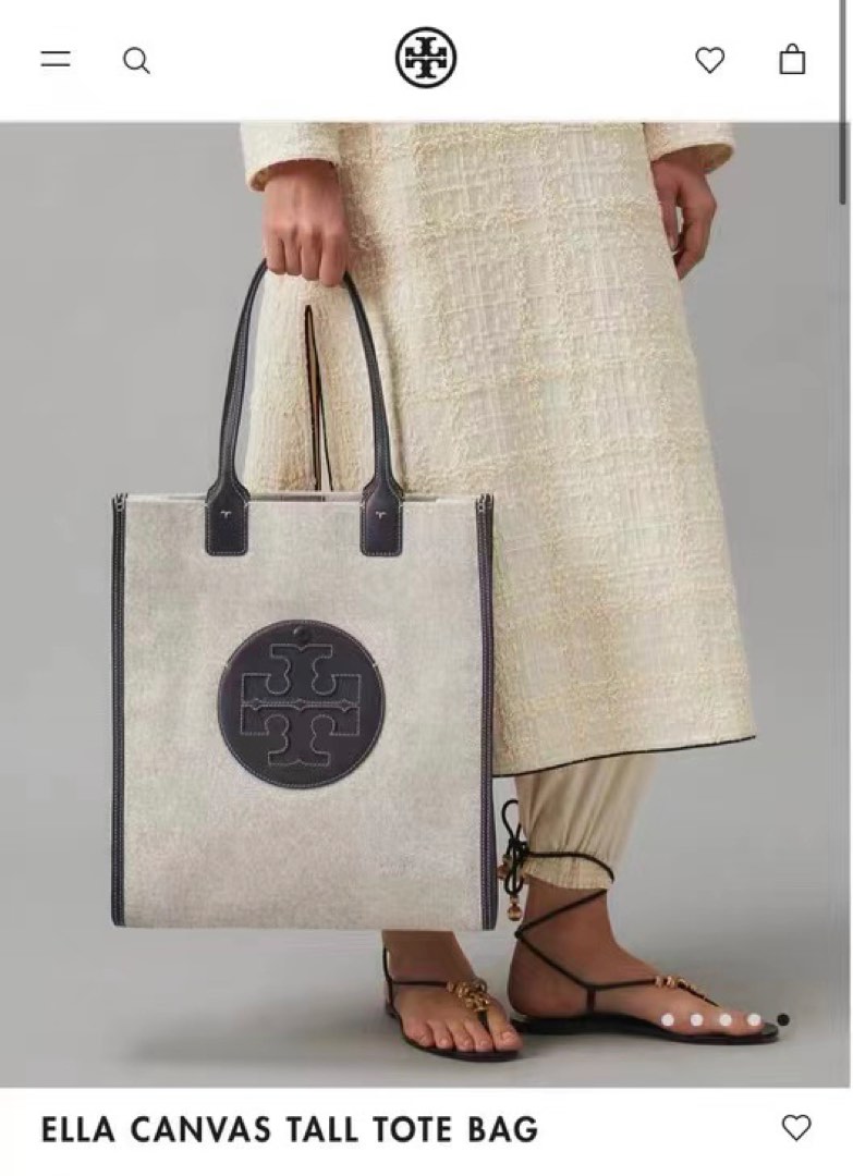 Auth Tory Burch Ella Canvas tall Tote Bag, Women's Fashion, Bags & Wallets, Tote  Bags on Carousell