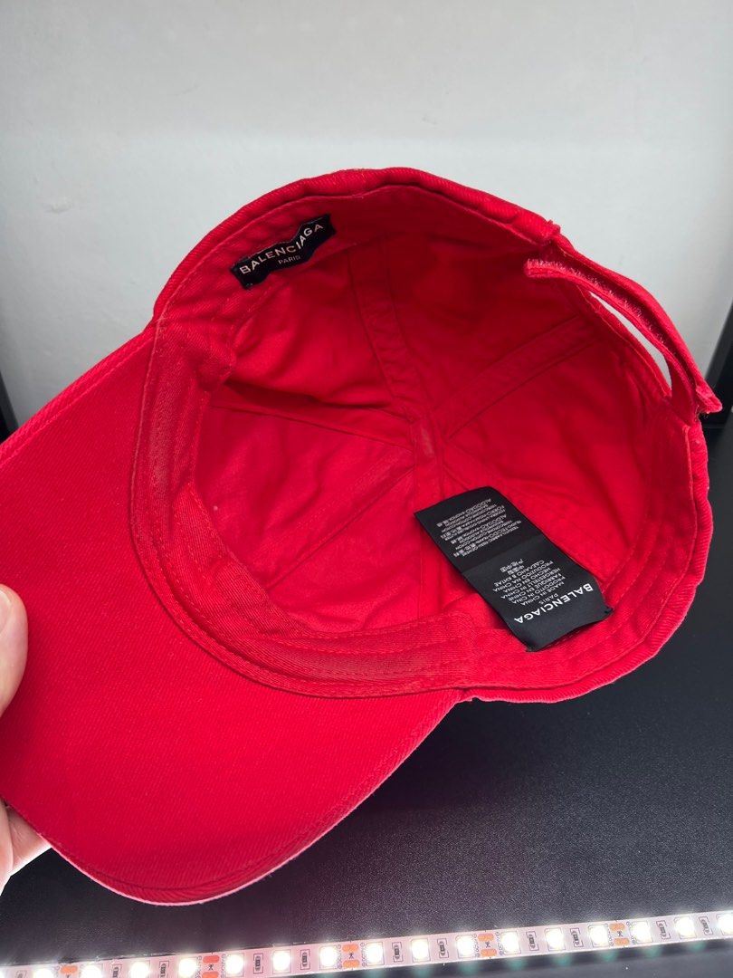 Balenciaga Europe Cap Red Unisex Luxury Accessories on Carousell
