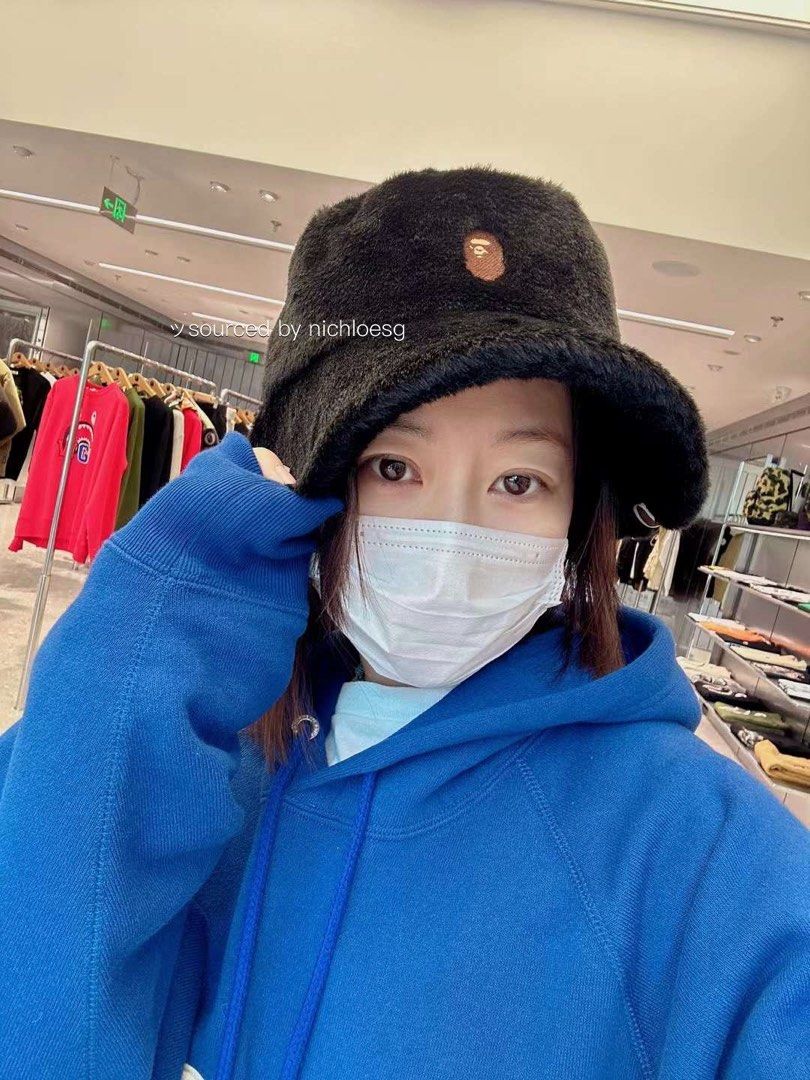 【期間限定セール】 APE ONE POINT FUR BUCKET HAT A BATHING APE（アベイシングエイプ）の「ONE POINT FUR BUCKET