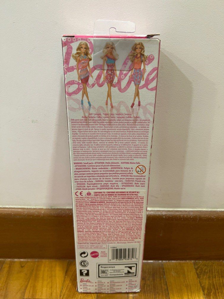 BARBIE RING SERIES BARBIE DOLL IN PINK DRESS WITH NECKLACE AND RING