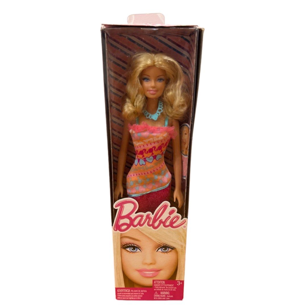 BARBIE RING SERIES BARBIE DOLL IN PINK DRESS WITH NECKLACE AND RING