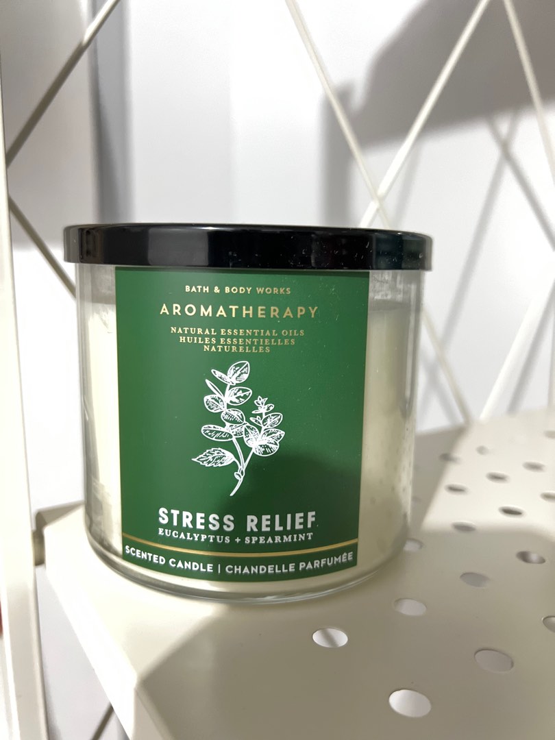 Bath & Body Works Stress Relief 3 wick candle, Beauty & Personal Care